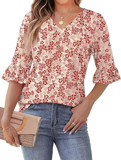 Women's 3/4 Sleeve Pullover Shirt — Light, Elegant & Effortlessly Stylish