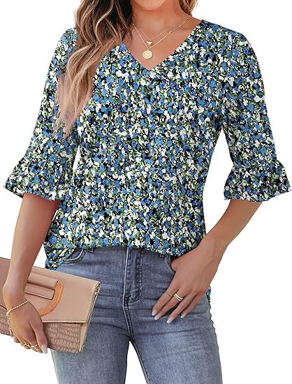Women's 3/4 Sleeve Pullover Shirt — Light, Elegant & Effortlessly Stylish