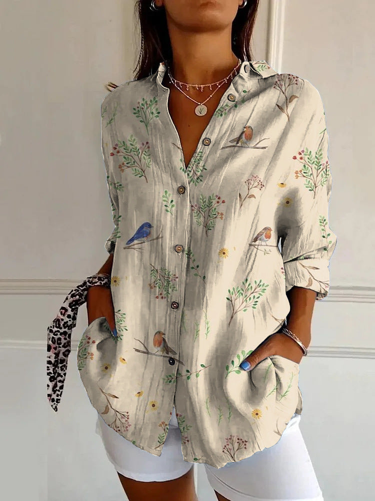Floral Breeze Cotton-Linen Shirt – Lightweight, Breathable, Effortlessly Chic
