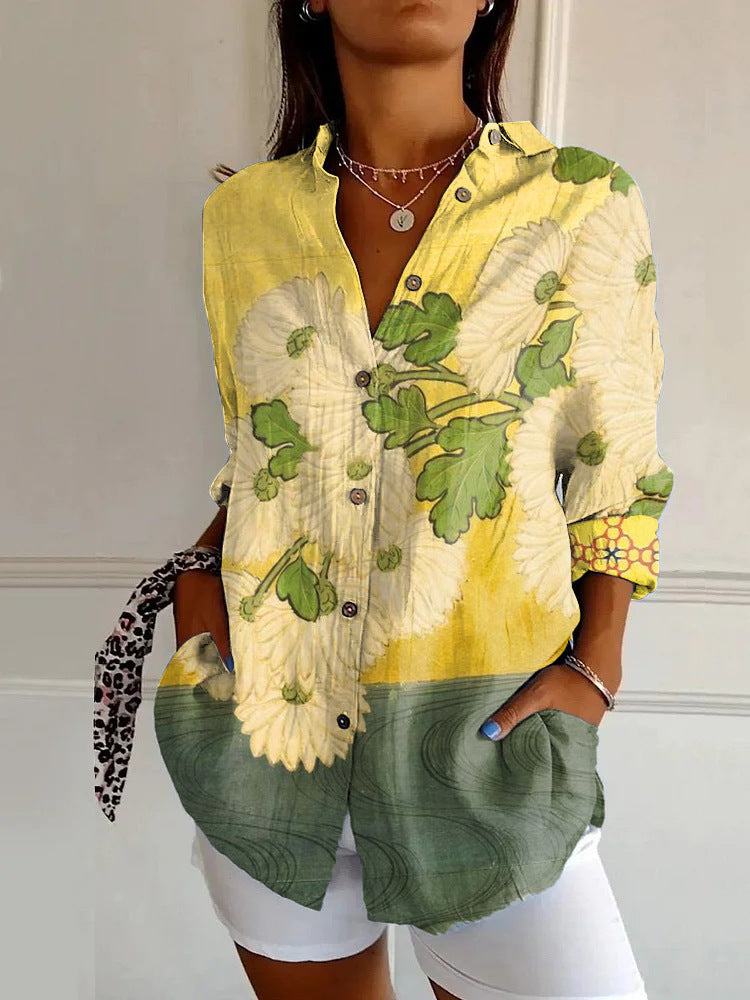 Floral Breeze Cotton-Linen Shirt – Lightweight, Breathable, Effortlessly Chic