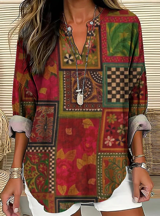 Women's Floral Print Blouse — Romantic, Breezy & Feminine