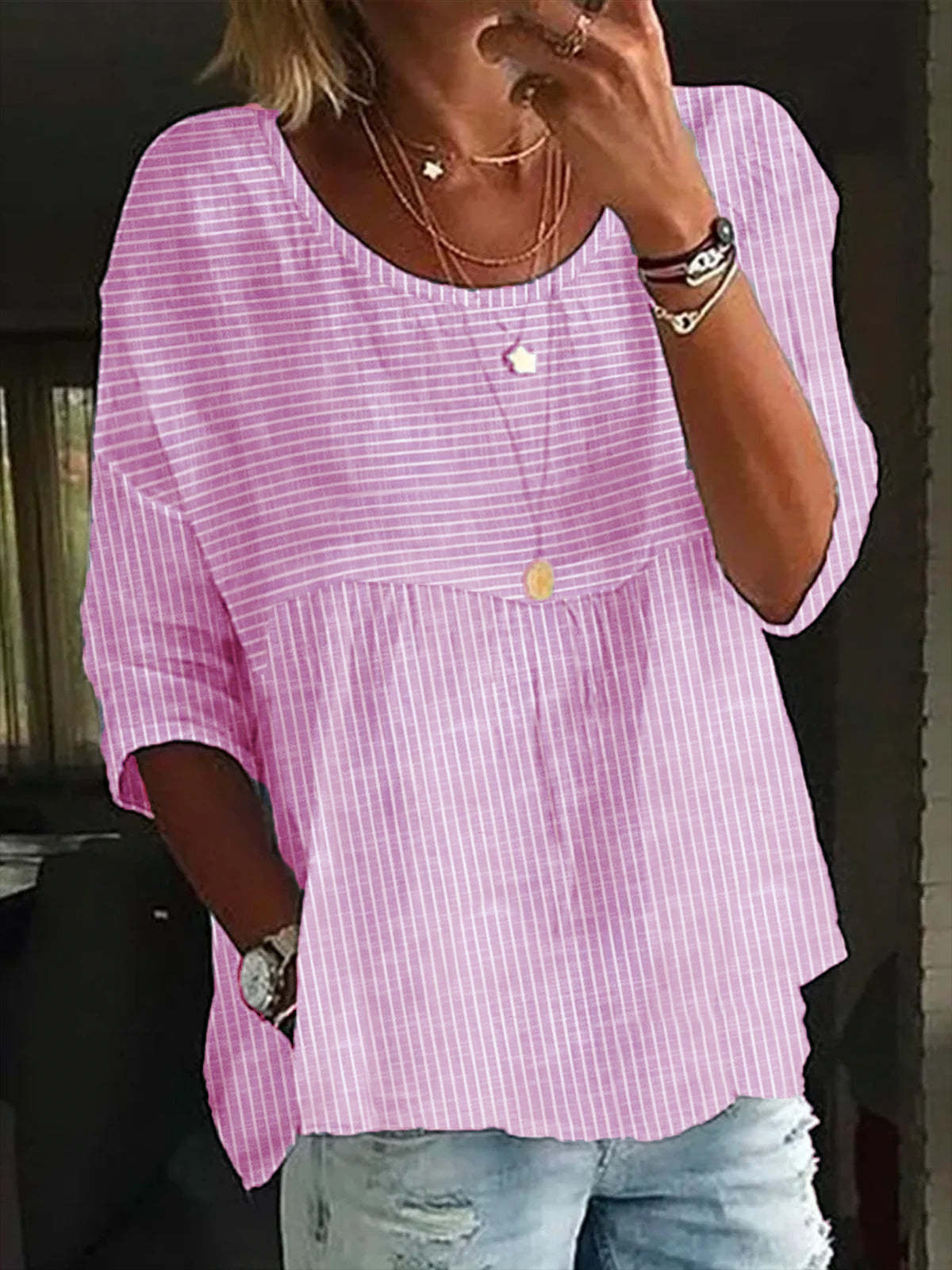 Women's Unique Print Crew Neck Top