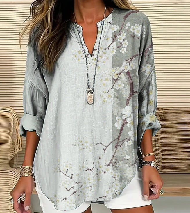Boho Blue & White Blouse — Free-Spirited Style for Every Season