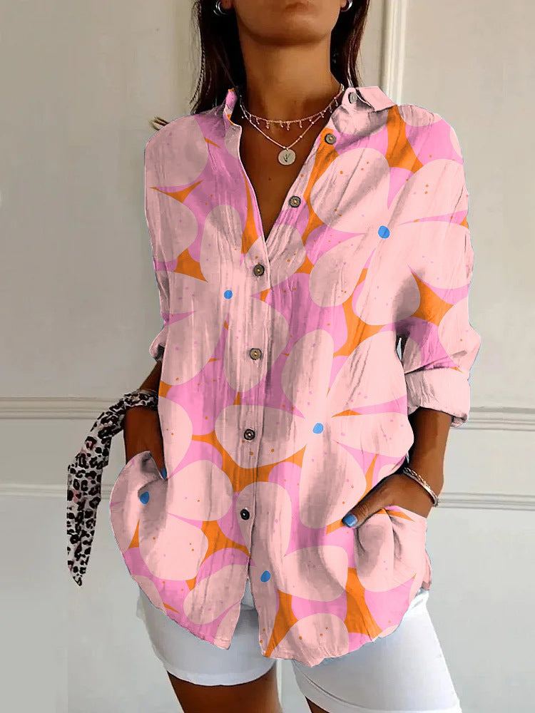 Floral Breeze Cotton-Linen Shirt – Lightweight, Breathable, Effortlessly Chic