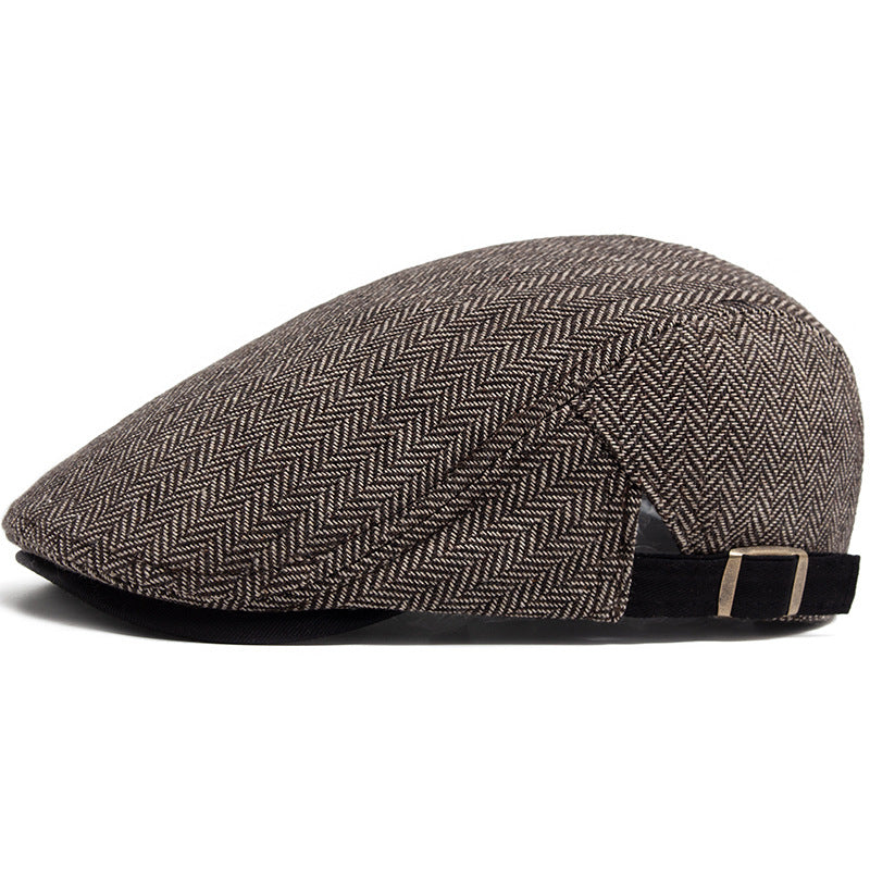 Ruth | British style flat cap-Khaki