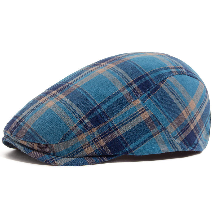LIA | Thin plaid flat-top hat