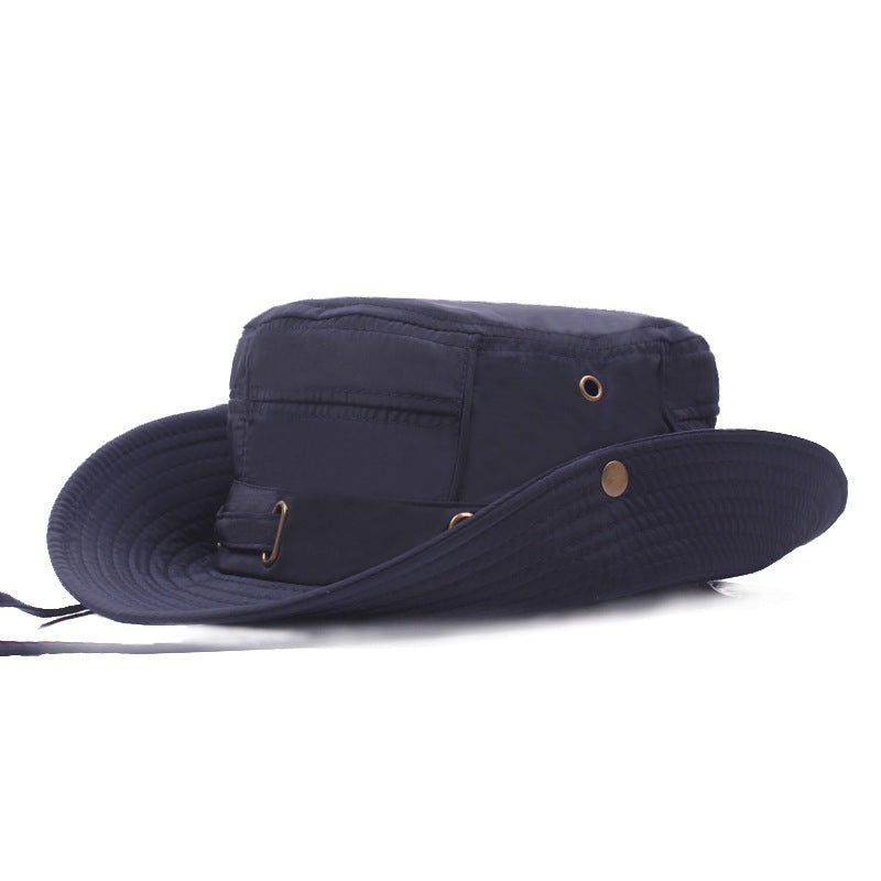 Outdoor solid color bucket hat