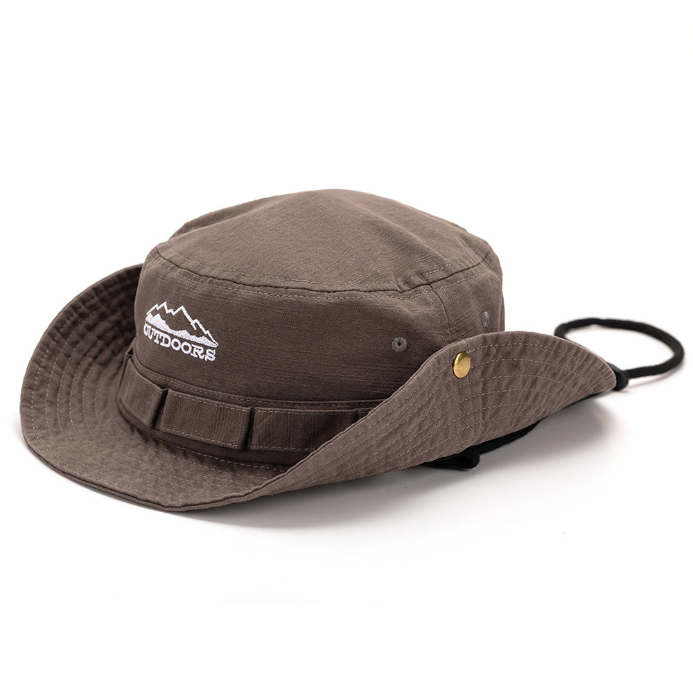 Drawstring bucket hat