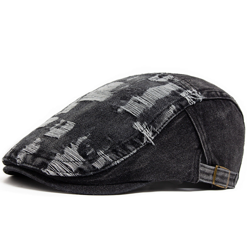 LIA | Destroyed Denim Flat Hat