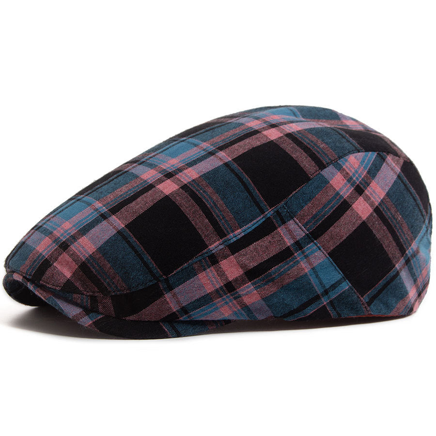 LIA | Thin plaid flat-top hat