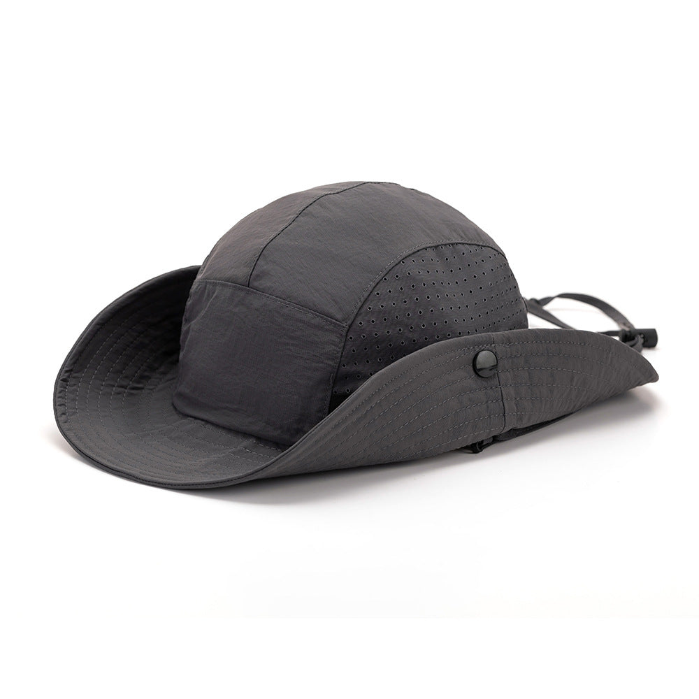 Embroidered quick-drying bucket hat