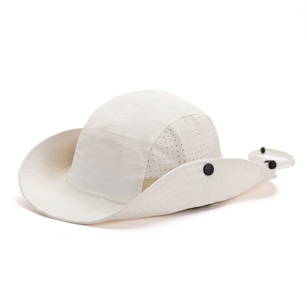 Embroidered quick-drying bucket hat