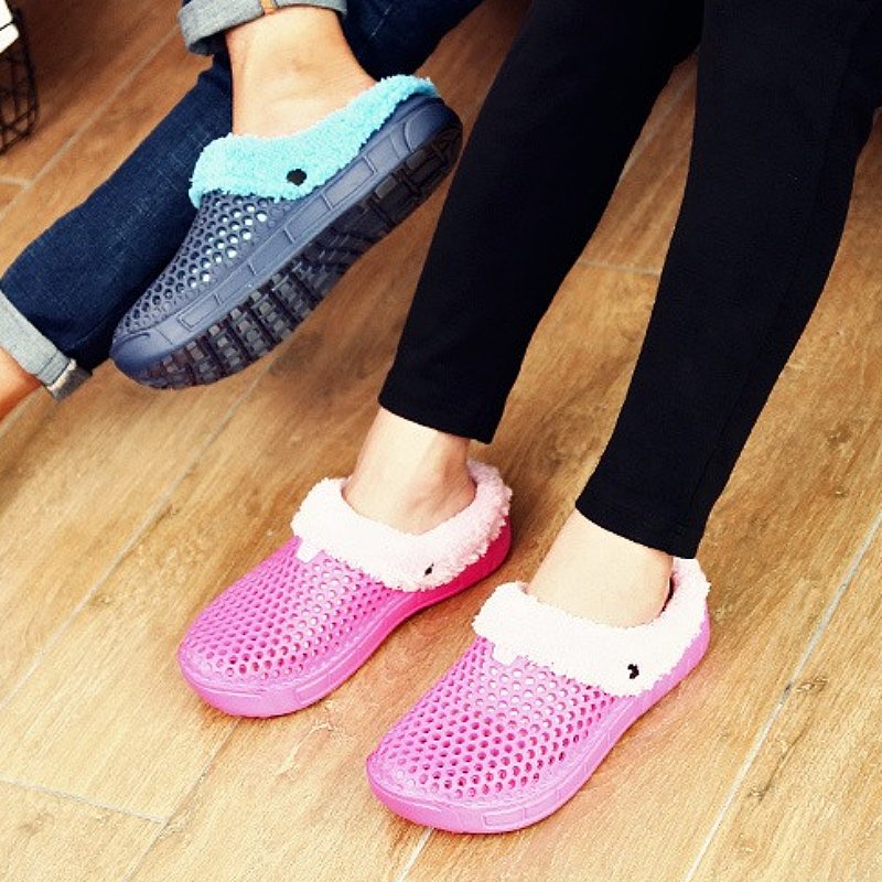 Women Nonslip PU Fur Slippers Family Indoor Slides
