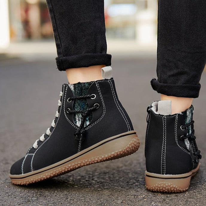 Women Ankle Boots Zipper Plush Orthopedic Shoes