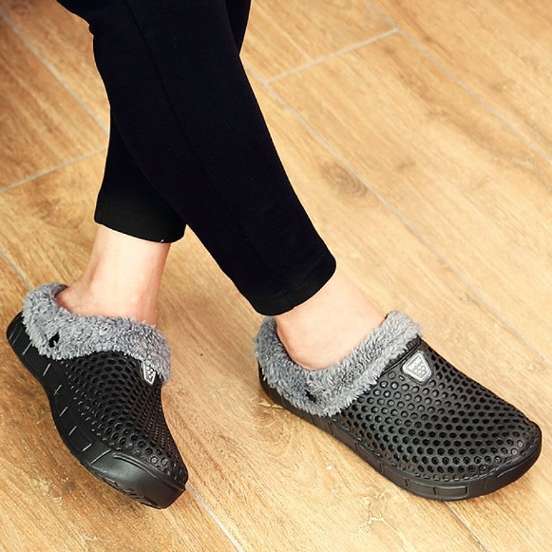 Women Nonslip PU Fur Slippers Family Indoor Slides
