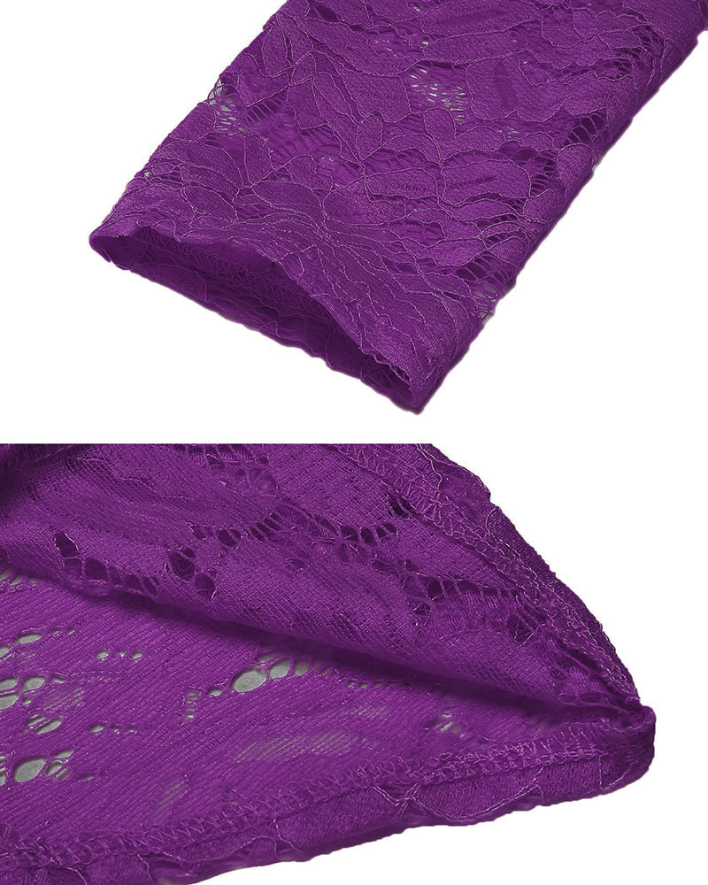 Women's 3 4 Sleeve Bolero Shrugs Crochet Lace Open Cardigan - Zeagoo (Us Only)