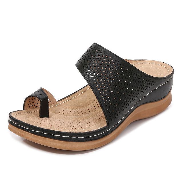 Orthopedic Sandals For Women Breathable Hollow Elastic Trendy Flat Sandals