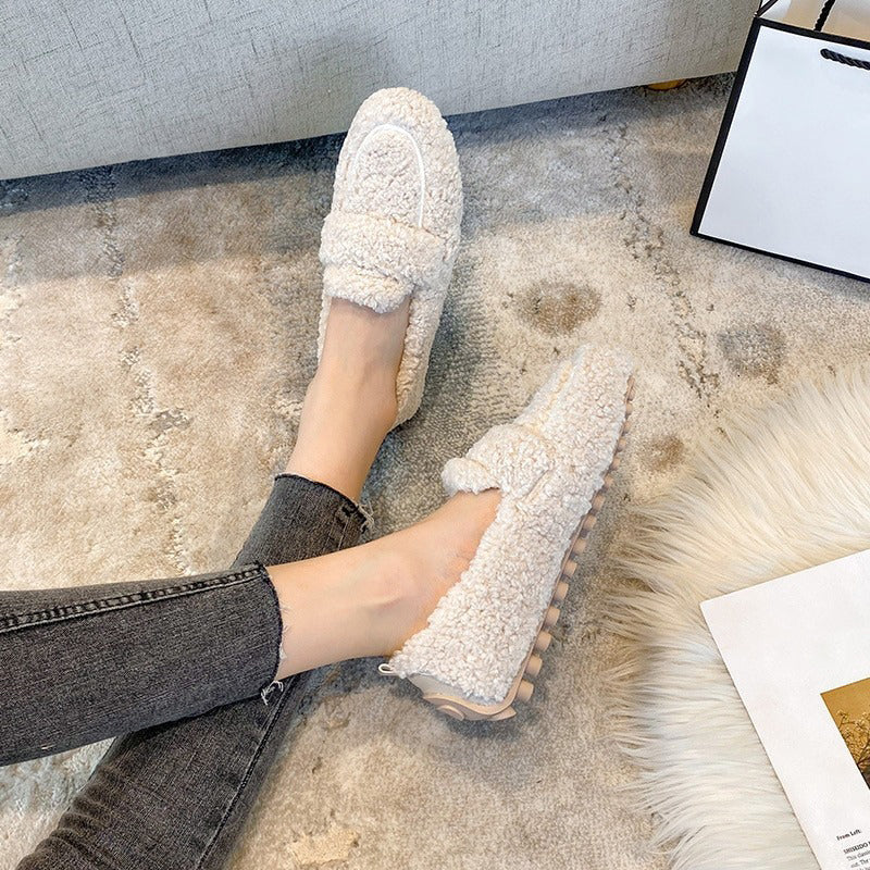 Winter Plush Slip-On Outdoor Loafer Shoes