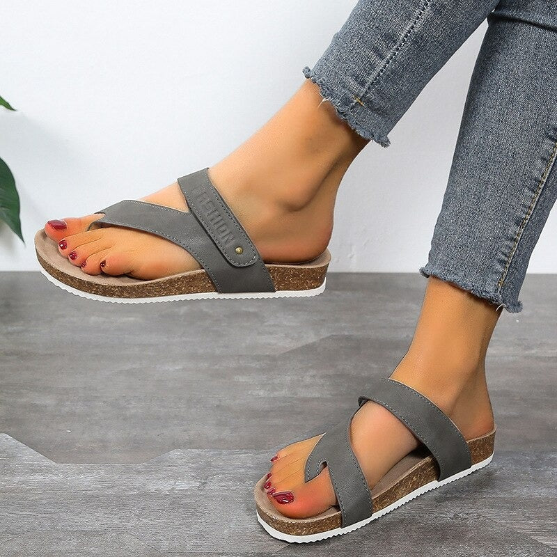 Orthopedic Sandals Women Summer Cut Out Open Toe Flip Flops
