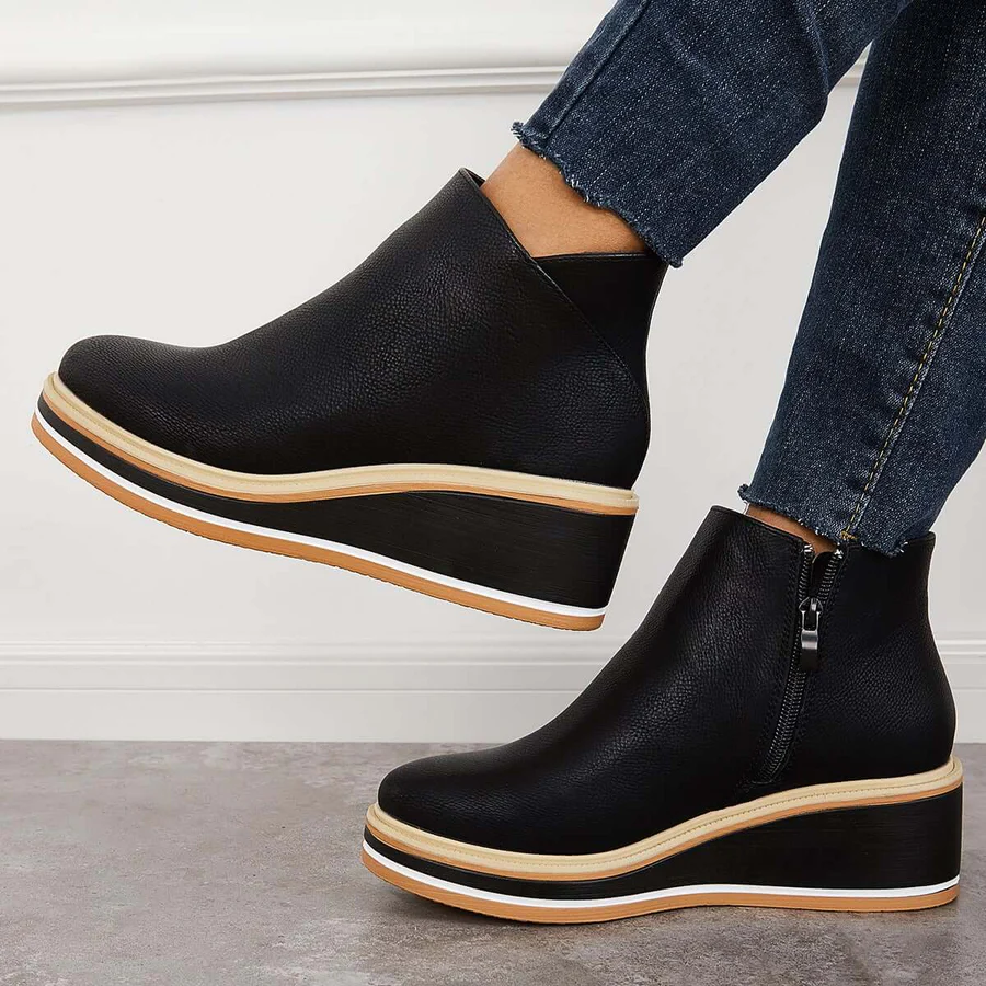 Women's Platform Wedge Ankle Boots