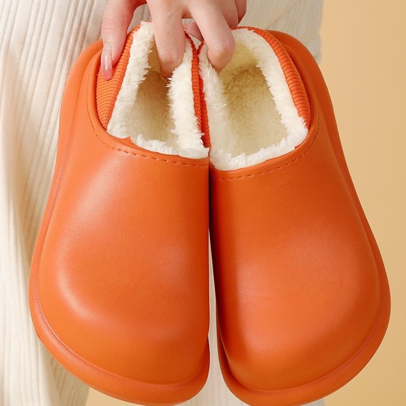Women Cute Fur Slippers Elastic EVA Winter Shoes