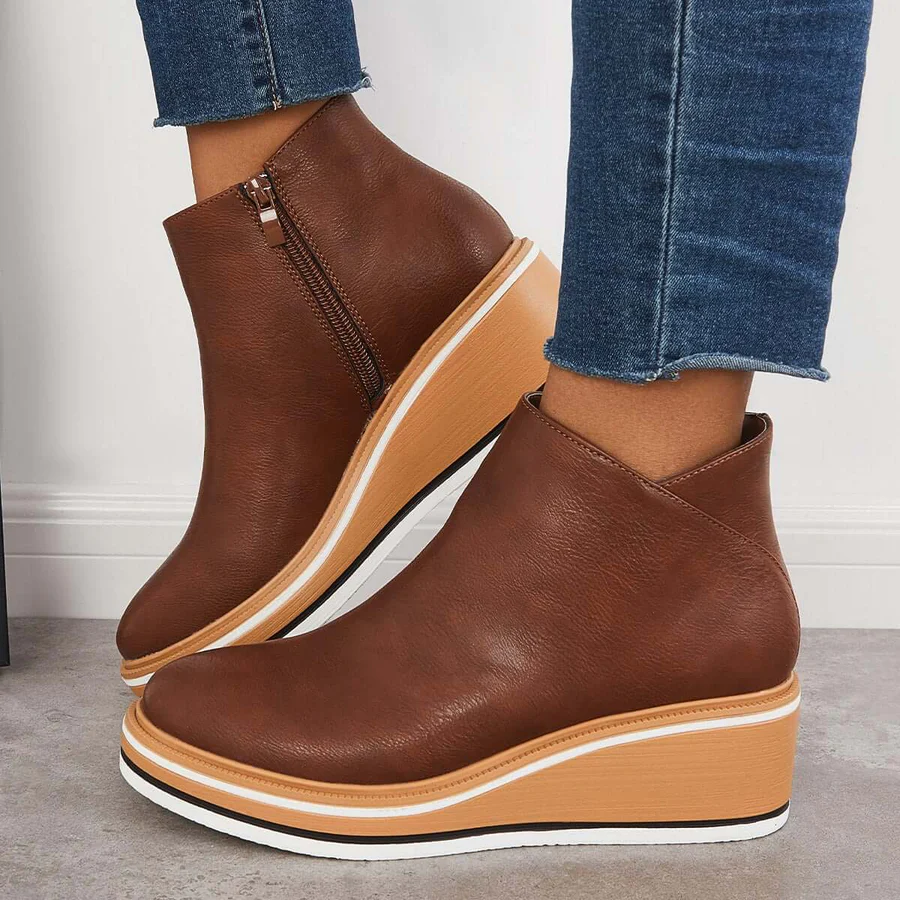Women's Platform Wedge Ankle Boots
