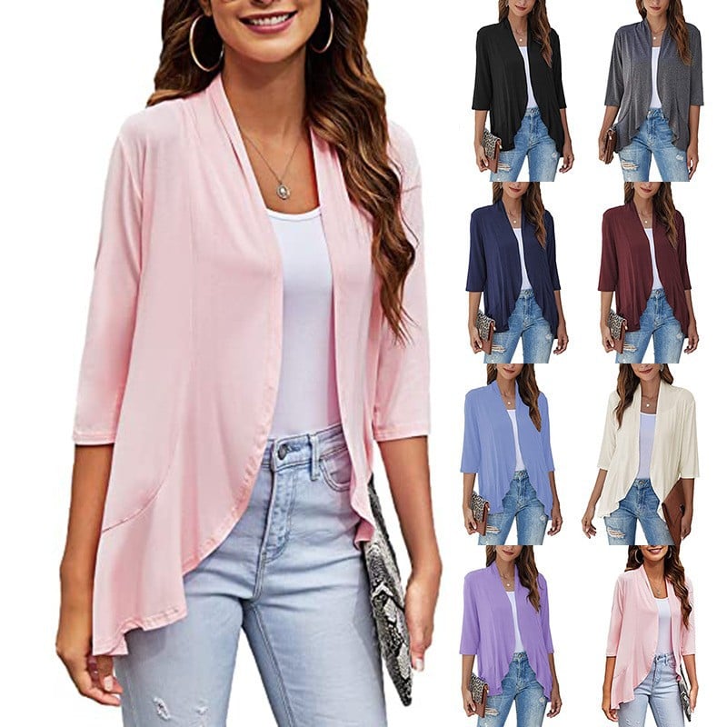 Casual Lightweight Open Front Cardigans