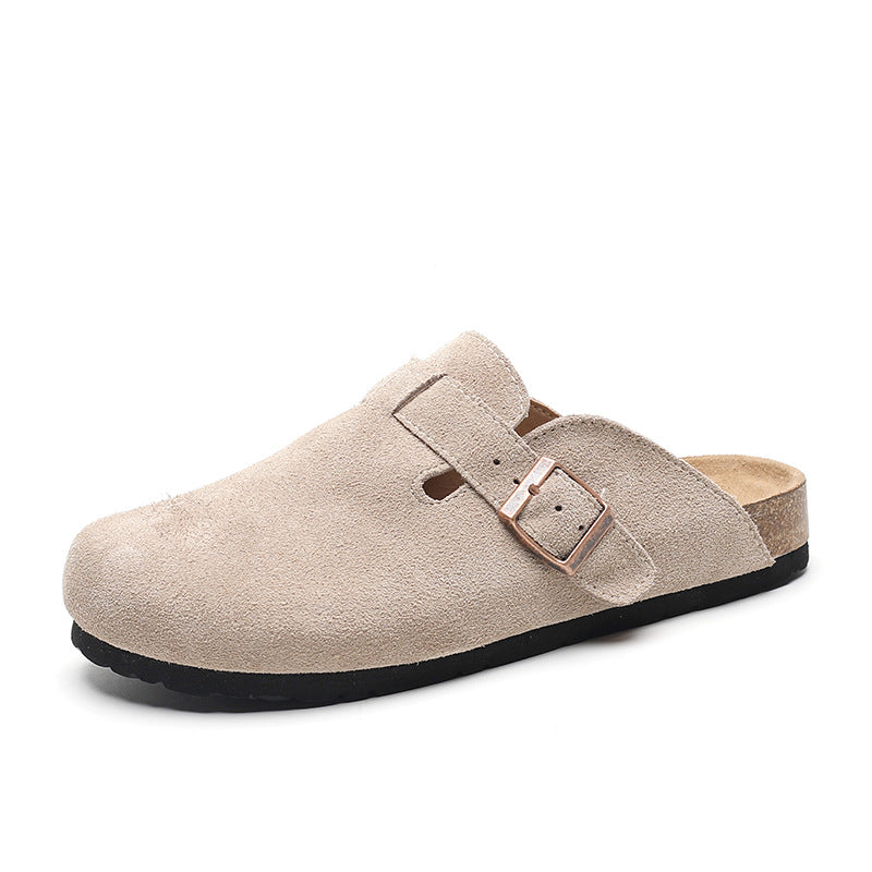 Orthopedic Sandals Women��s Suede Mules Slippers Cork With Arch Support