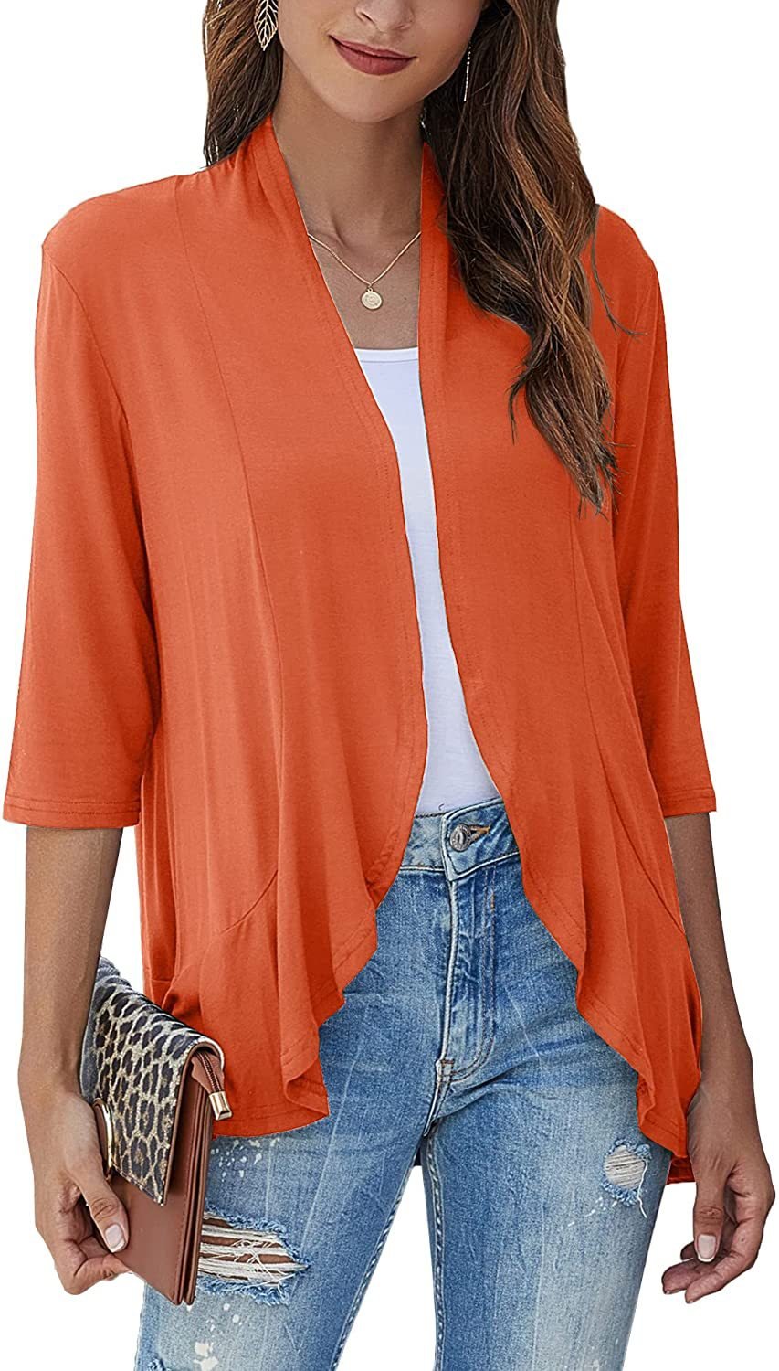 Casual Lightweight Open Front Cardigans