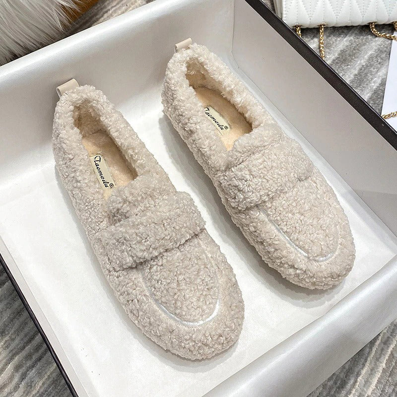 Winter Plush Slip-On Outdoor Loafer Shoes