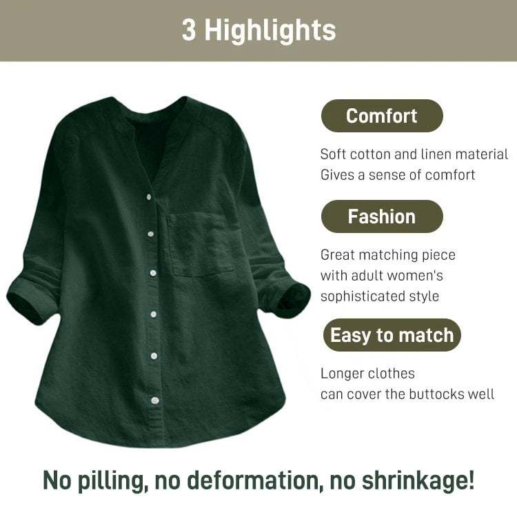 💗SUMMER BIGGEST SALE 49% OFF🌹LINEN COTTON CASUAL LOOSE SHIRT💖