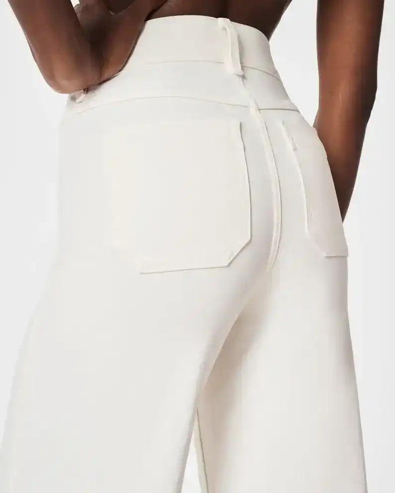 Lininco Tummy Control Cropped Wide-Leg Jeans